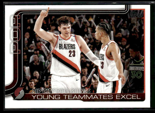 2025-26 Topps #289 Rip City Duo Shines: Young Teammates Excel