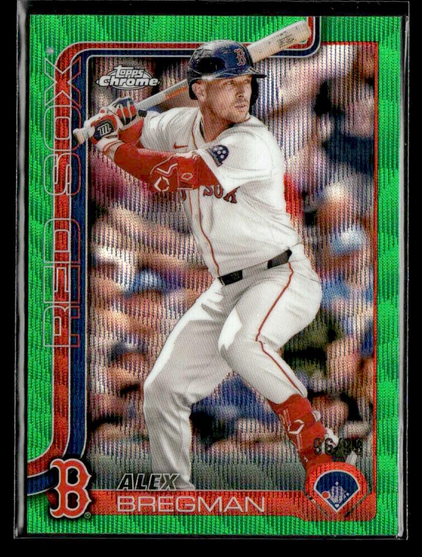 2025 Topps Chrome #247 Alex Bregman Green Wave Refractors #/99