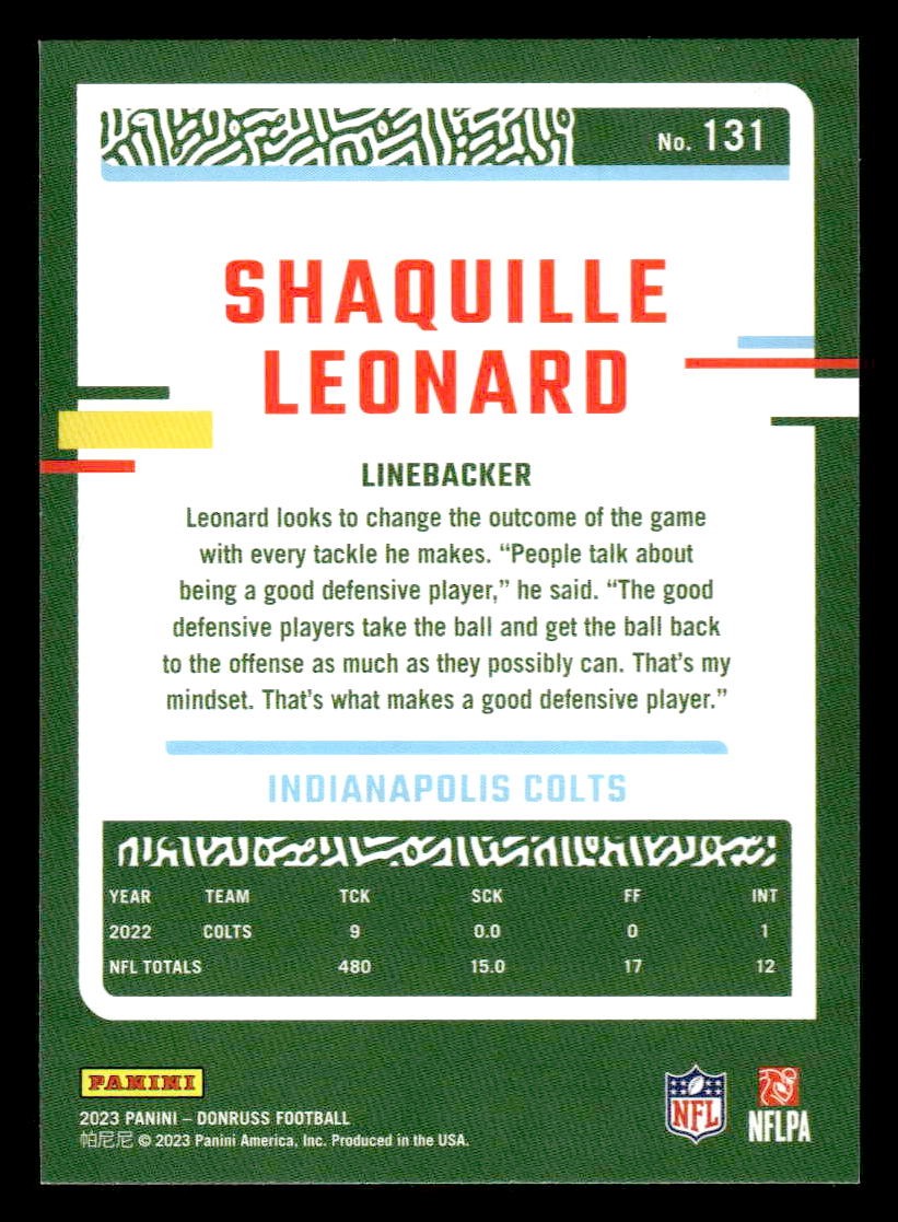 2023 Donruss #131 Shaquille Leonard