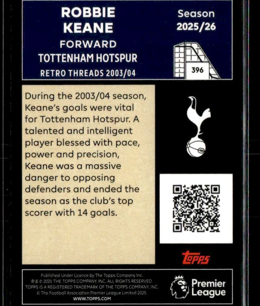 2025-26 Topps Premier League #396 Robbie Keane