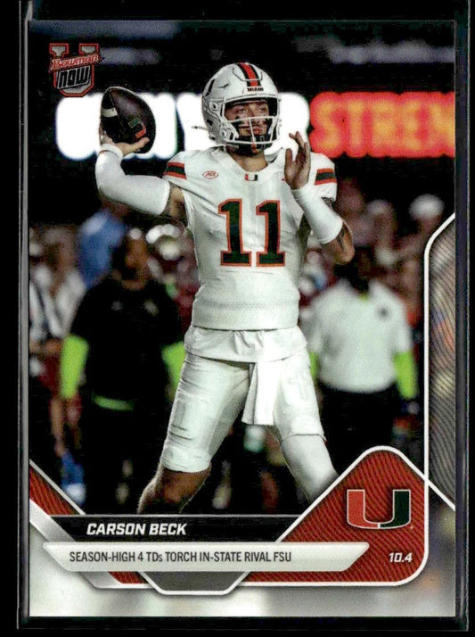 2025-26 Bowman U Now #25 Carson Beck