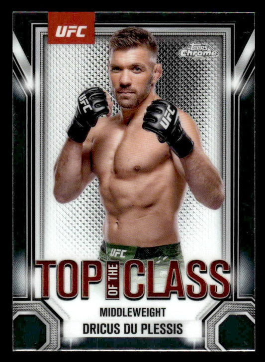 2025 Topps Chrome UFC #TTC-15 Dricus Du Plessis Top of the Class