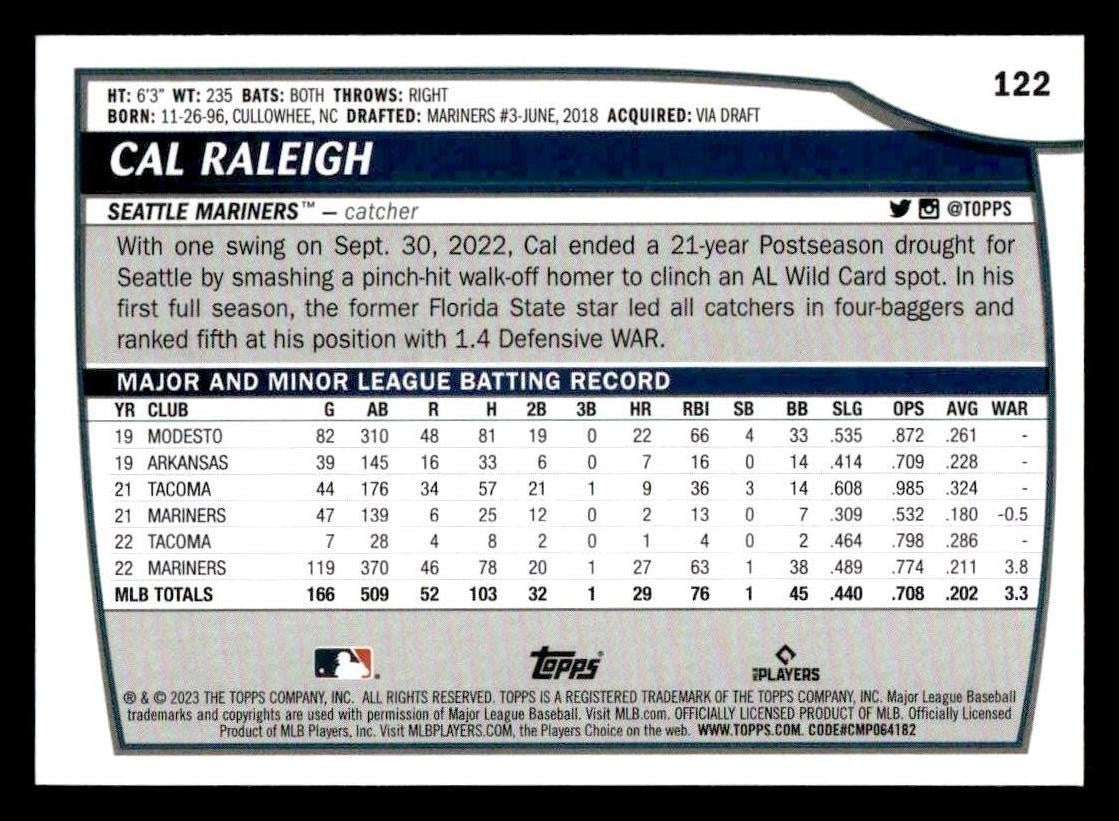 2023 Topps Big League #122 Cal Raleigh