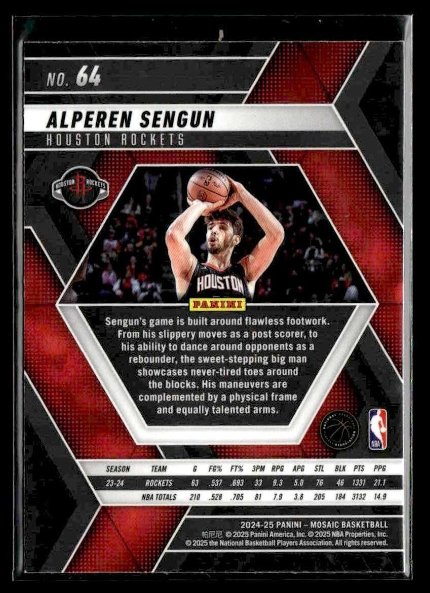2024-25 Panini Mosaic #64 Alperen Sengun