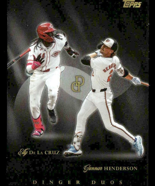 2025 Topps Dynamic Duals #DD-02 Elley De La Cruz / Gunnar Henderson Dinger Duos
