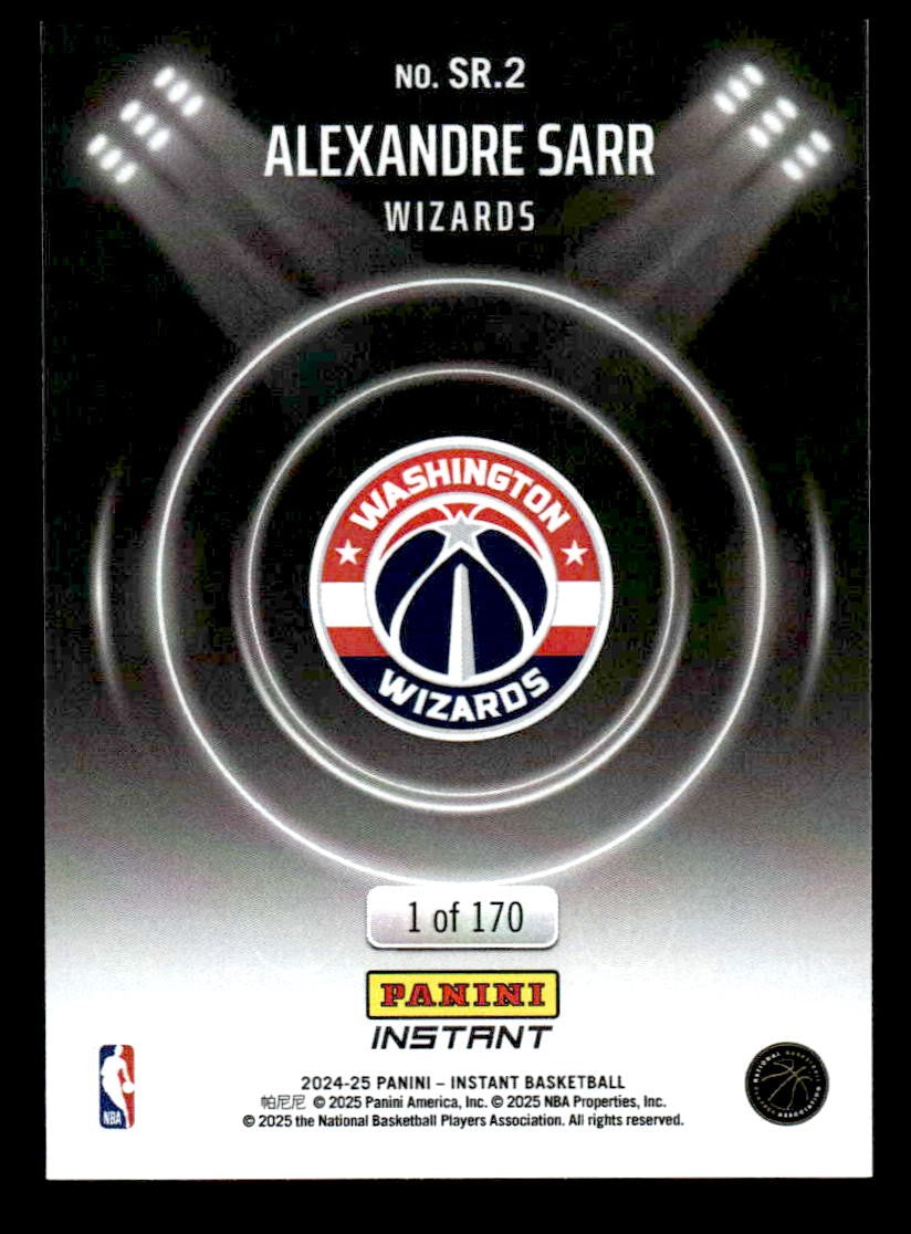 2024-25 Panini Instant NBA Spotlight Rookies #SR.2 Alexandre Sarr
