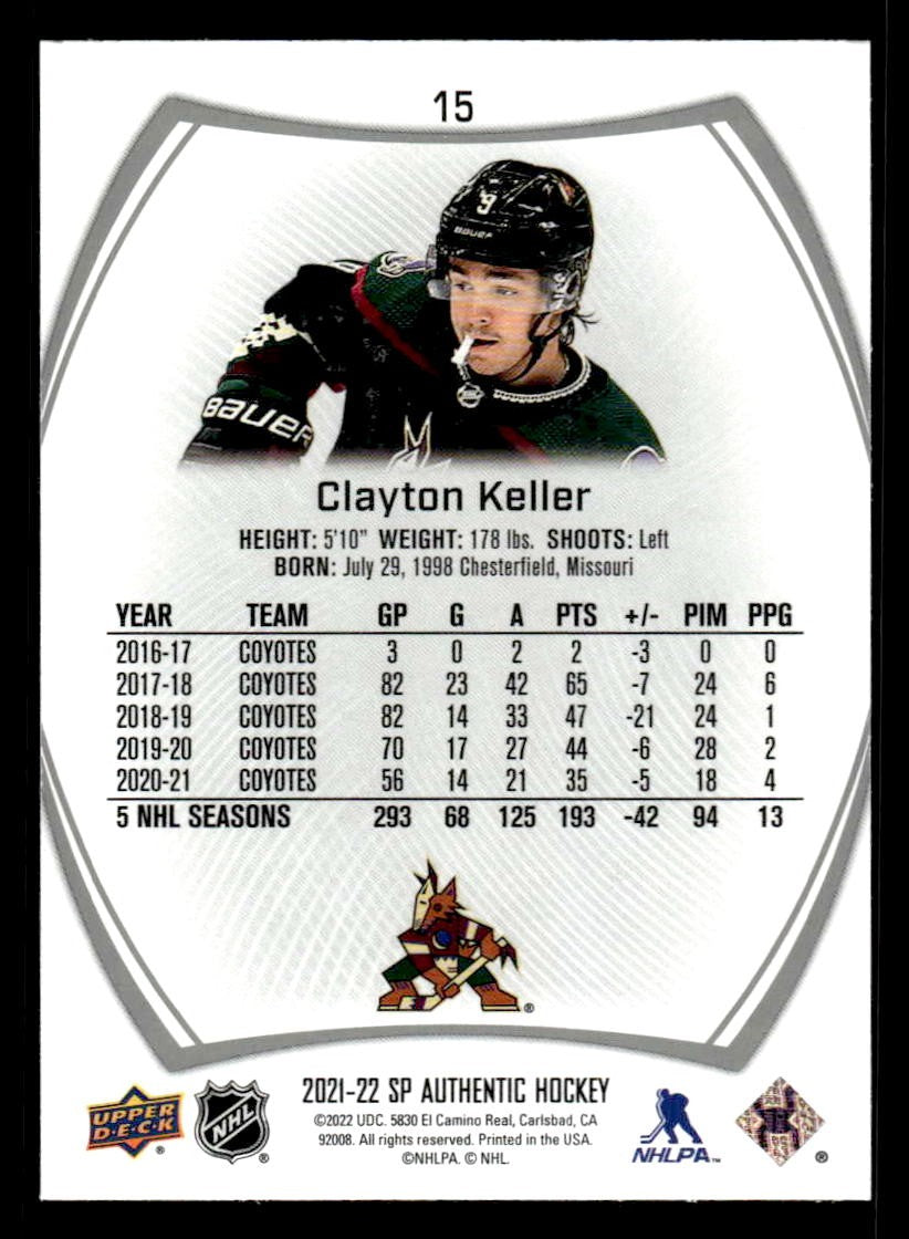 2021-22 SP #15 Clayton Keller