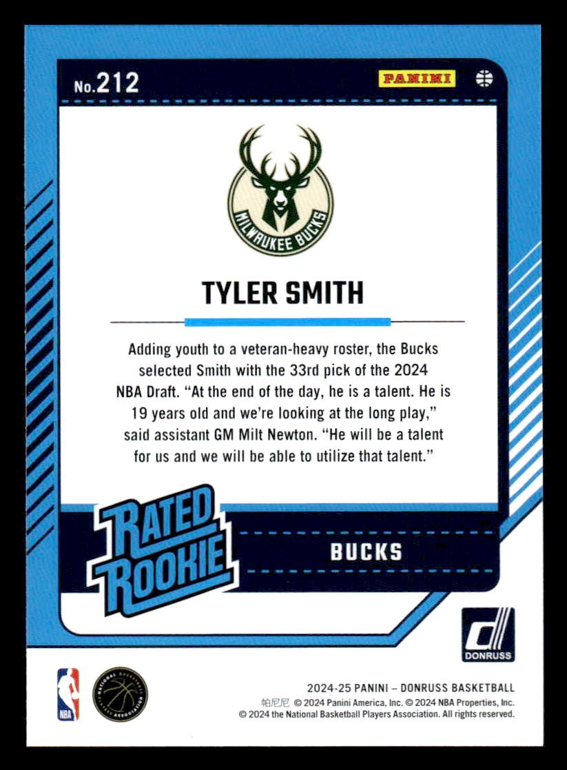 2024-25 Donruss #212 Tyler Smith
