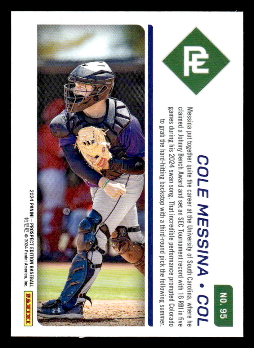 2024 Panini Prospect Edition #95 Cole Messina