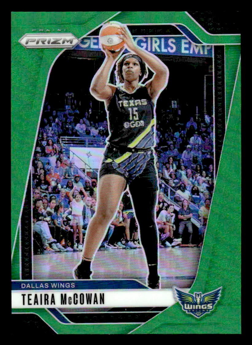 2024 Panini Prizm WNBA #105 Teaira McCowan Green Prizms