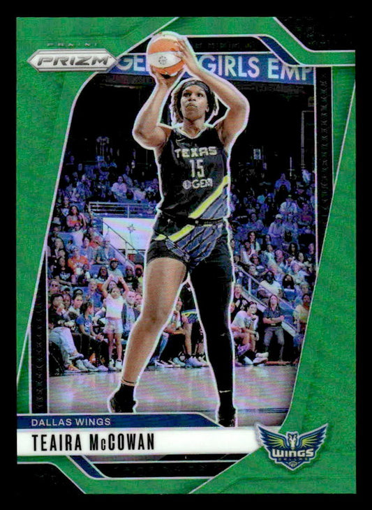 2024 Panini Prizm WNBA #105 Teaira McCowan Green Prizms