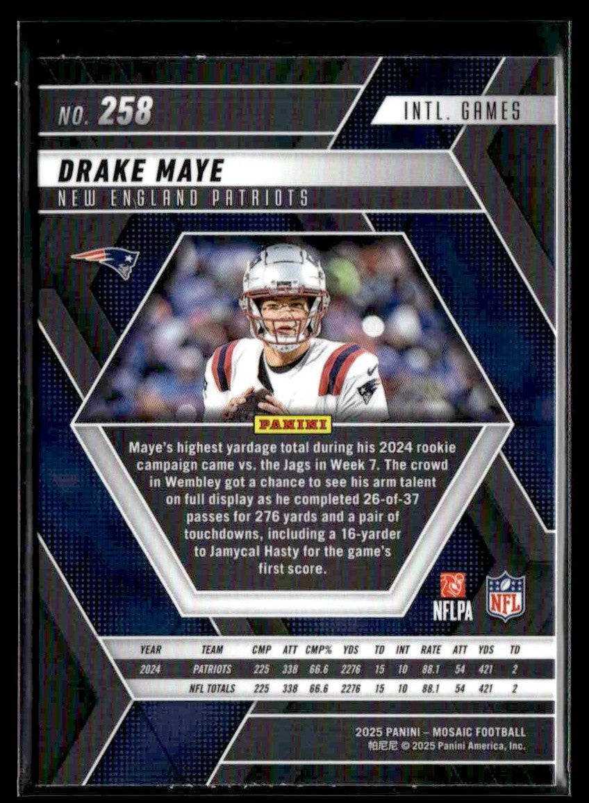 2025 Panini Mosaic #258 Drake Maye