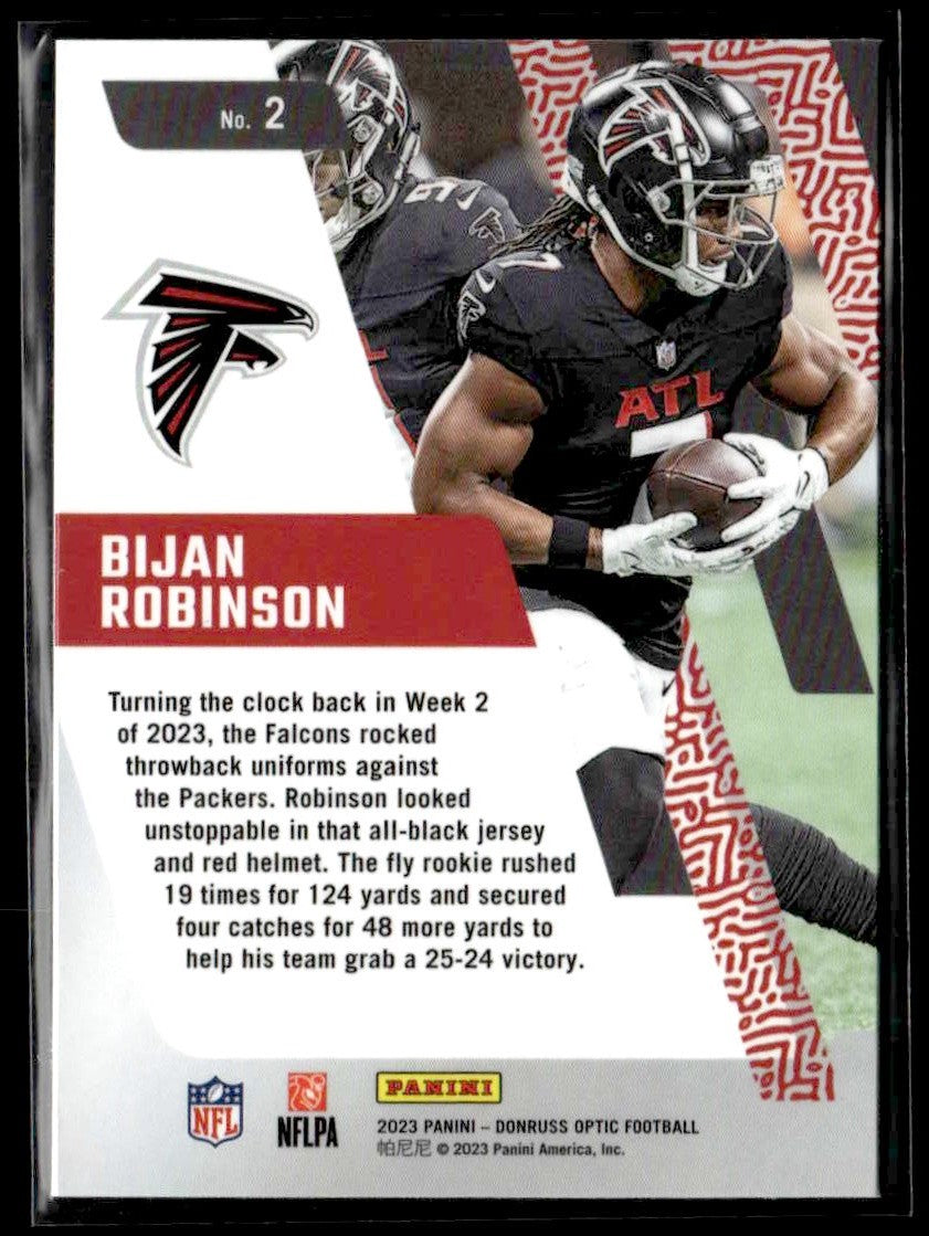 2023 Donruss Optic #2 Bijan Robinson Primary Colors
