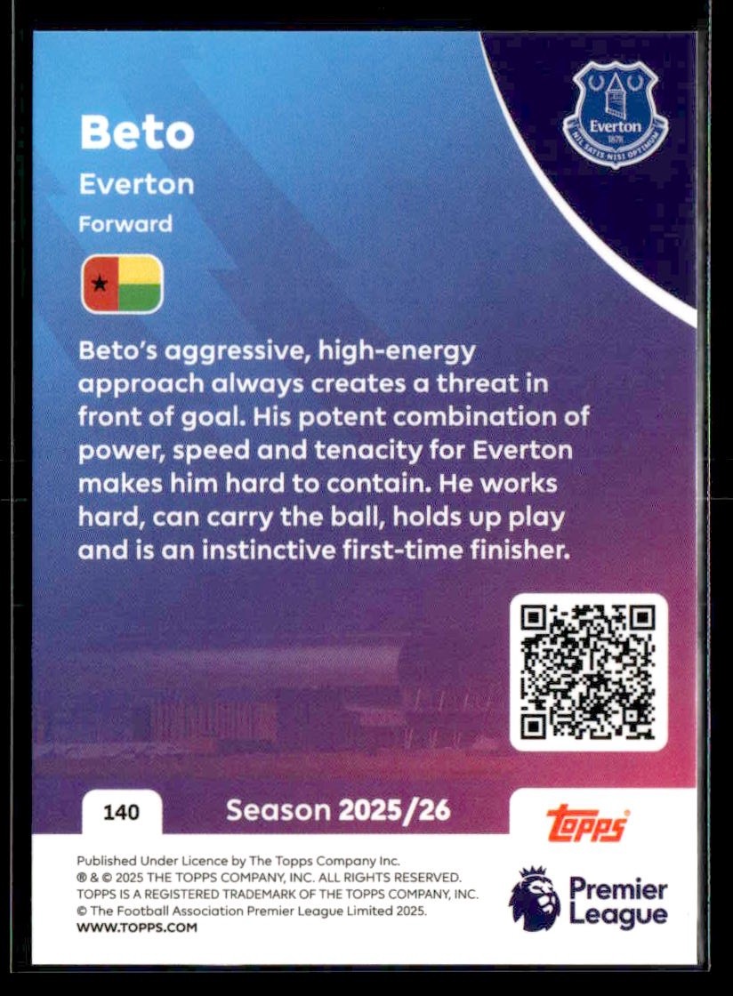 2025-26 Topps Premier League #140 Beto