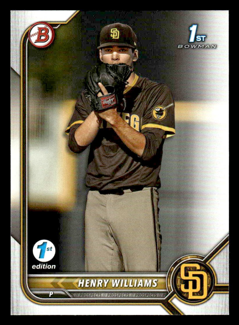 2022 Bowman Draft 1st Edition #BD-119 Henry Williams