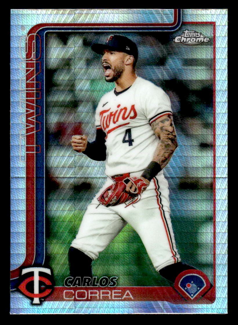 2025 Topps Chrome #204 Carlos Correa Prism Refractors