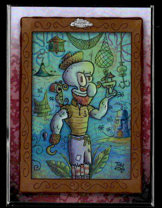 2025 Topps Chrome SpongeBob 25th Anniv #SG-15 Tiki Tony Squidwards Gallery SSP