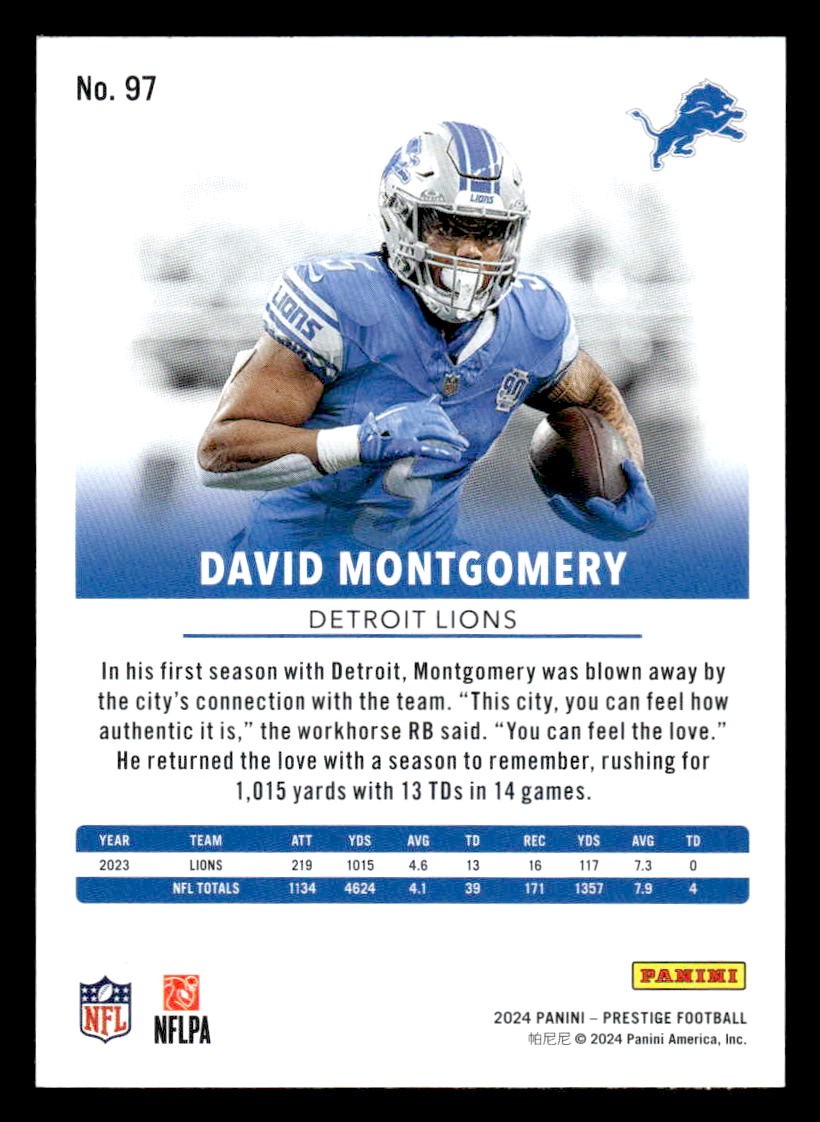 2024 Panini Prestige #97 David Montgomery