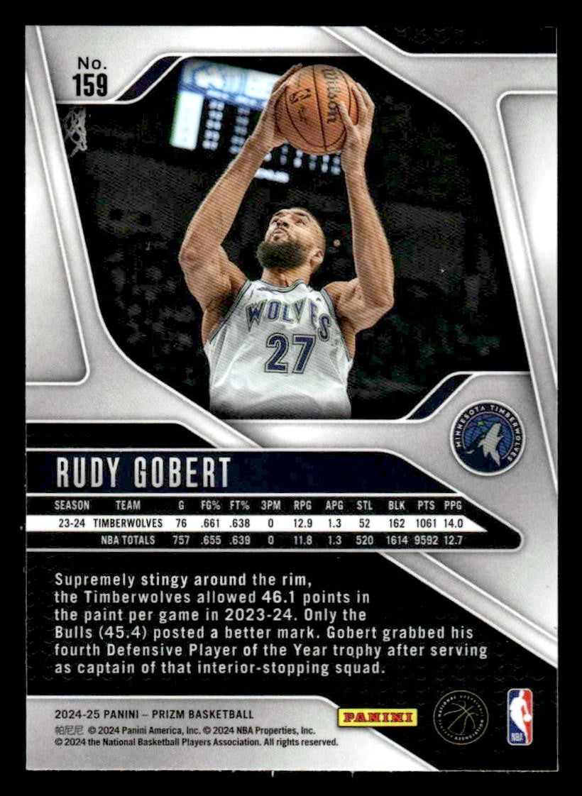 2024-25 Panini Prizm #159 Rudy Gobert