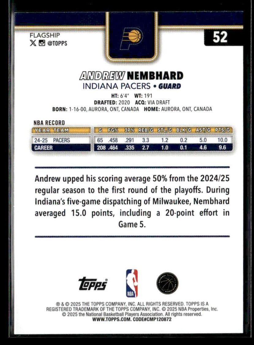2025-26 Topps #52 Andrew Nembhard