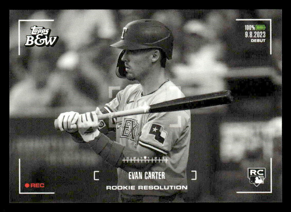 2024 Topps Black & White #RR8 Evan Carter Rookie Resolution
