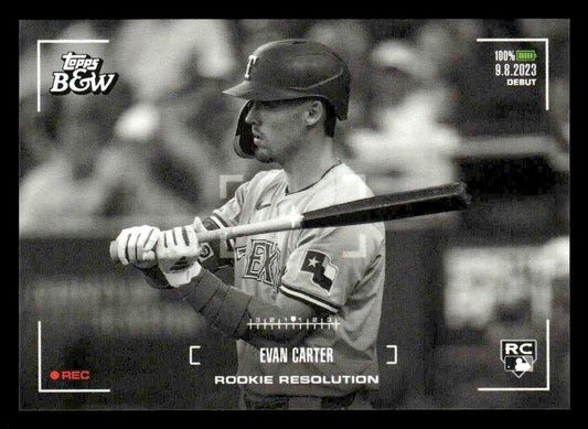 2024 Topps Black & White #RR8 Evan Carter Rookie Resolution