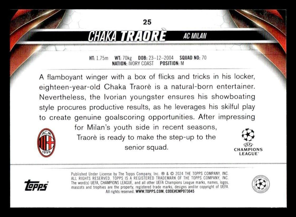 2023-24 Topps Jade Edition UEFA Club Competitions #25 Chaka Traoré