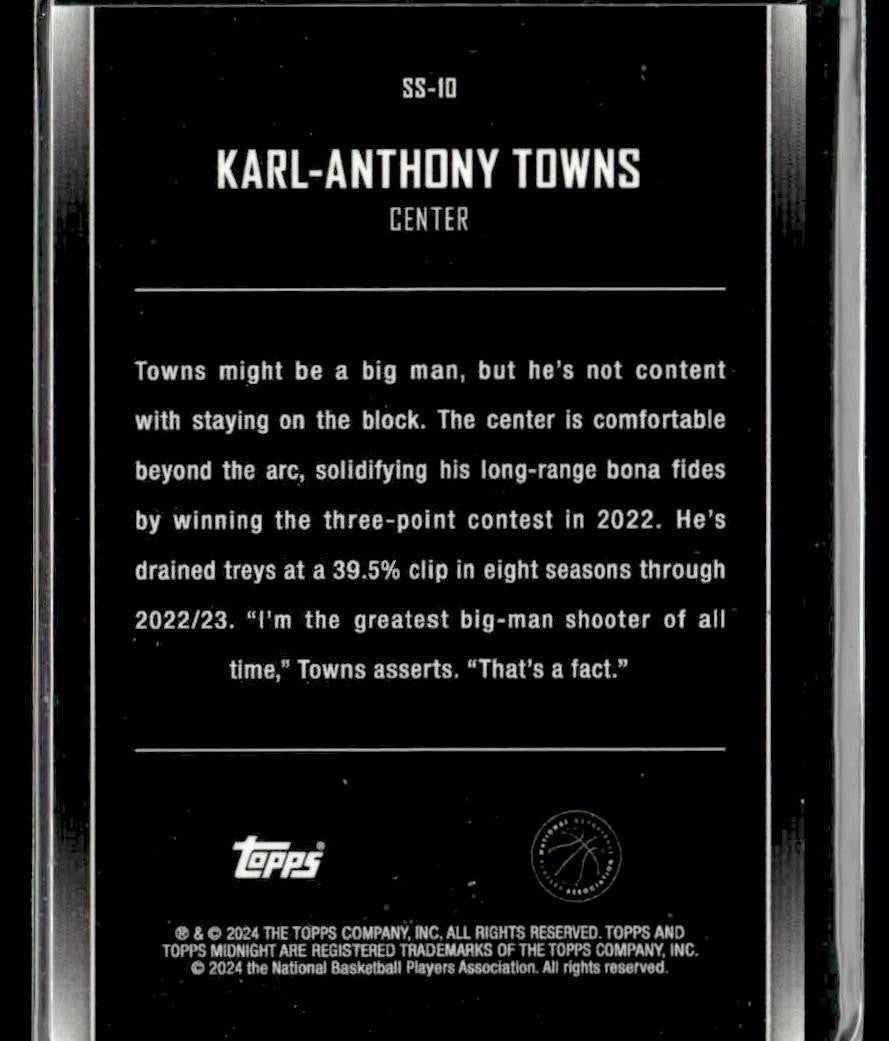 2023-24 Topps Midnight #SS-10 Karl-Anthony Towns Star Studded