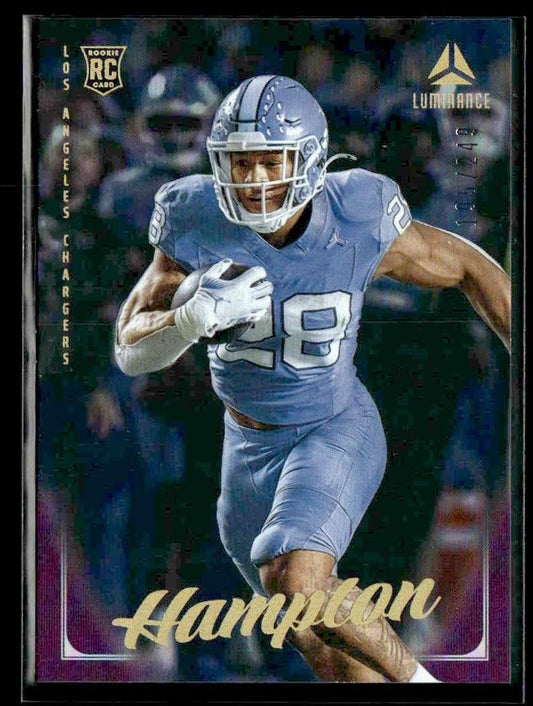 2025 Panini Luminance #111 Omarion Hampton Purple #/249
