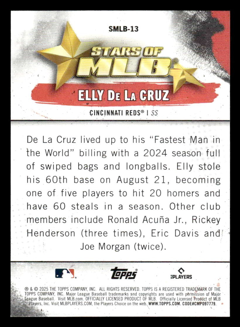 2025 Topps #SMLB-13 Elly De La Cruz Stars of MLB