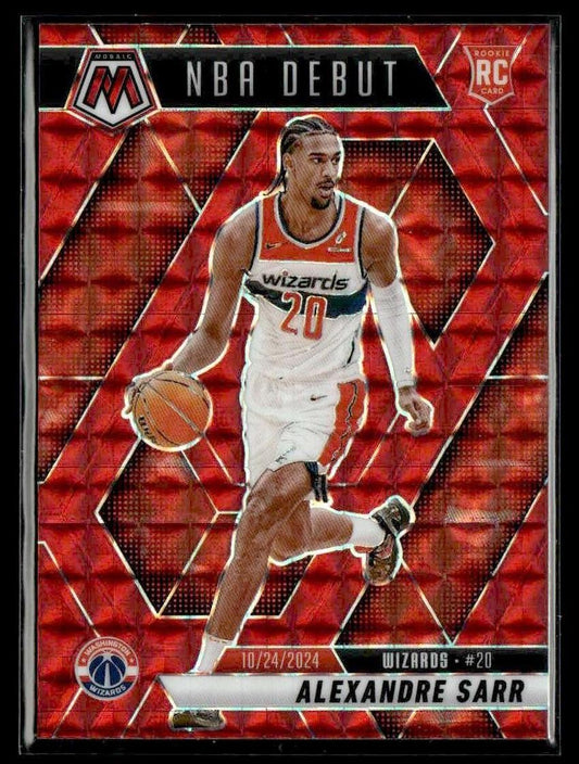 2024-25 Panini Mosaic #254 Alexandre Sarr Red Mosaic