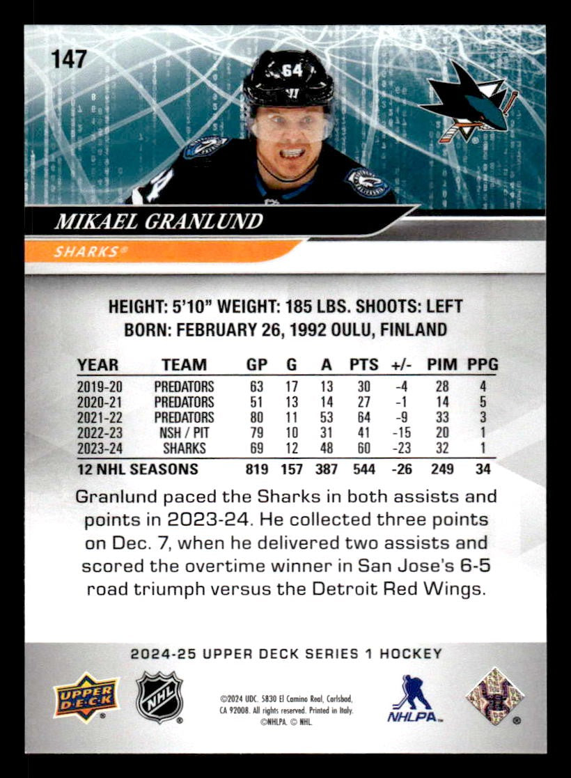 2024-25 Upper Deck #147 Mikael Granlund