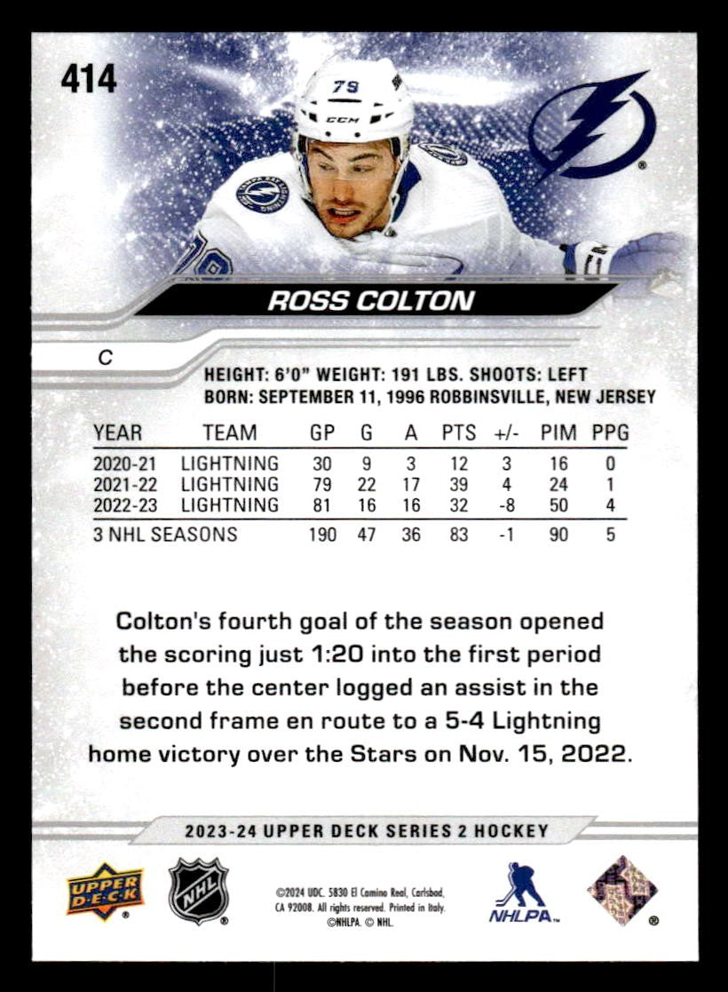 2023-24 Upper Deck #414 Ross Colton