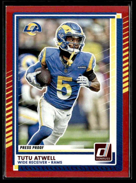 2025 Donruss #192 Tutu Atwell Press Proof Red