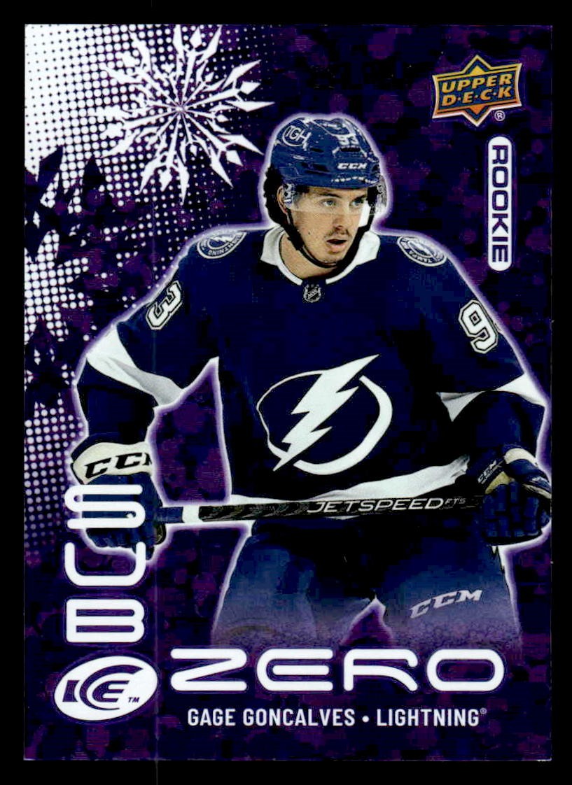2024-25 Upper Deck Ice #SZ-GG Gage Goncalves Sub Zero Rookies #/699