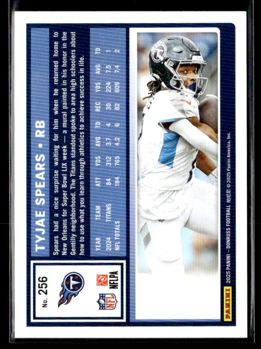 2025 Donruss #256 Tyjae Spears