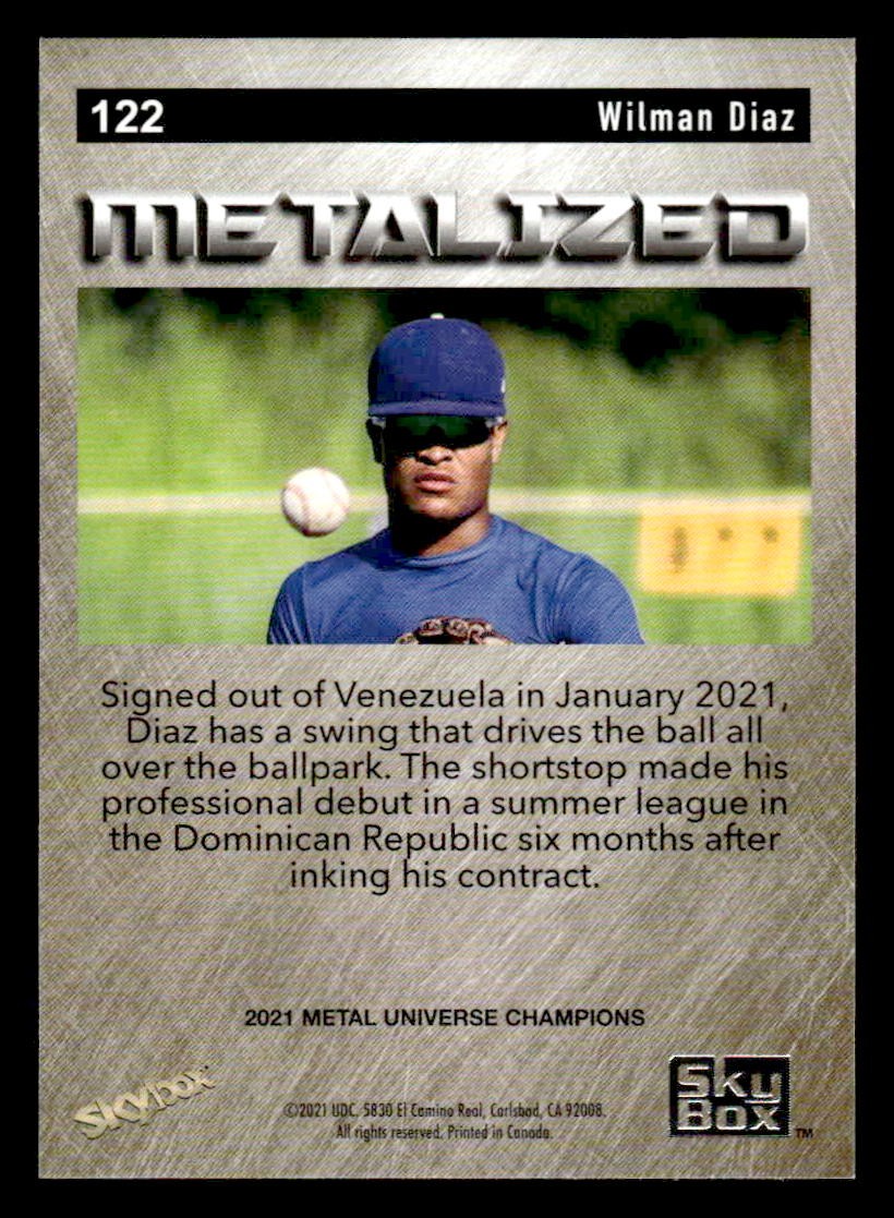 2021 SkyBox Metal Universe Champions #122 Wilman Diaz