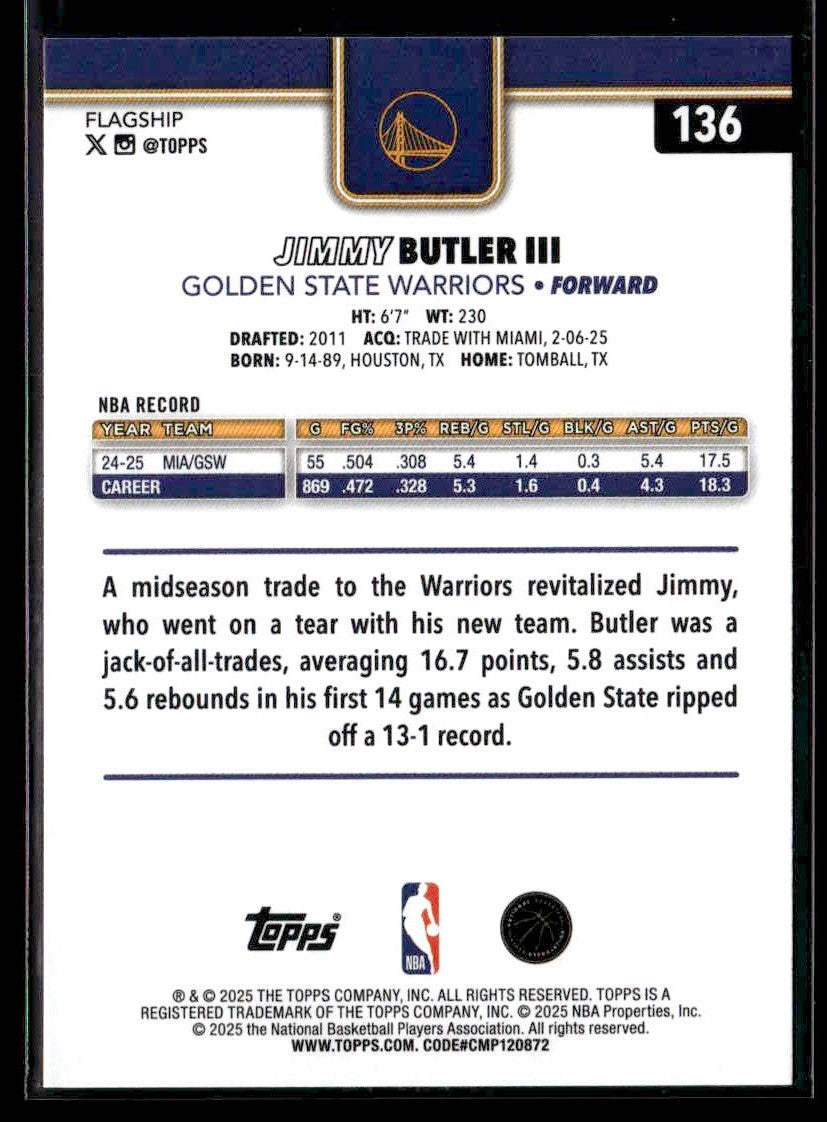 2025-26 Topps #136 Jimmy Butler III