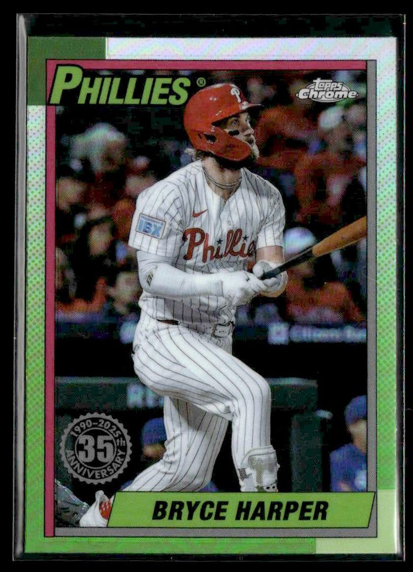 2025 Topps Chrome #90CB-12 Bryce Harper 1990 Topps Baseball 35th Anniversary