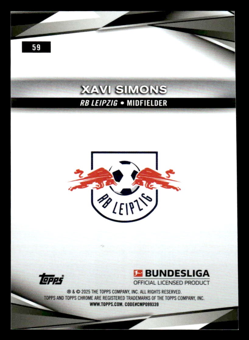 2025 Topps Sapphire Edition Bundesliga #59 Xavi Simons