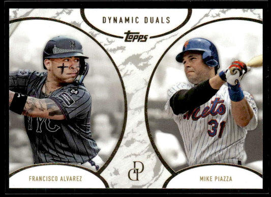 2025 Topps Dynamic Duals #40 Francisco Alvarez / Mike Piazza