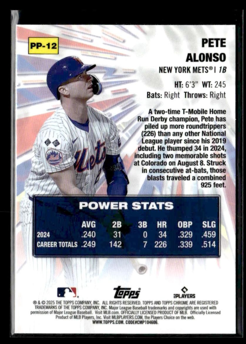 2025 Topps Chrome #PP-12 Pete Alonso Power Players