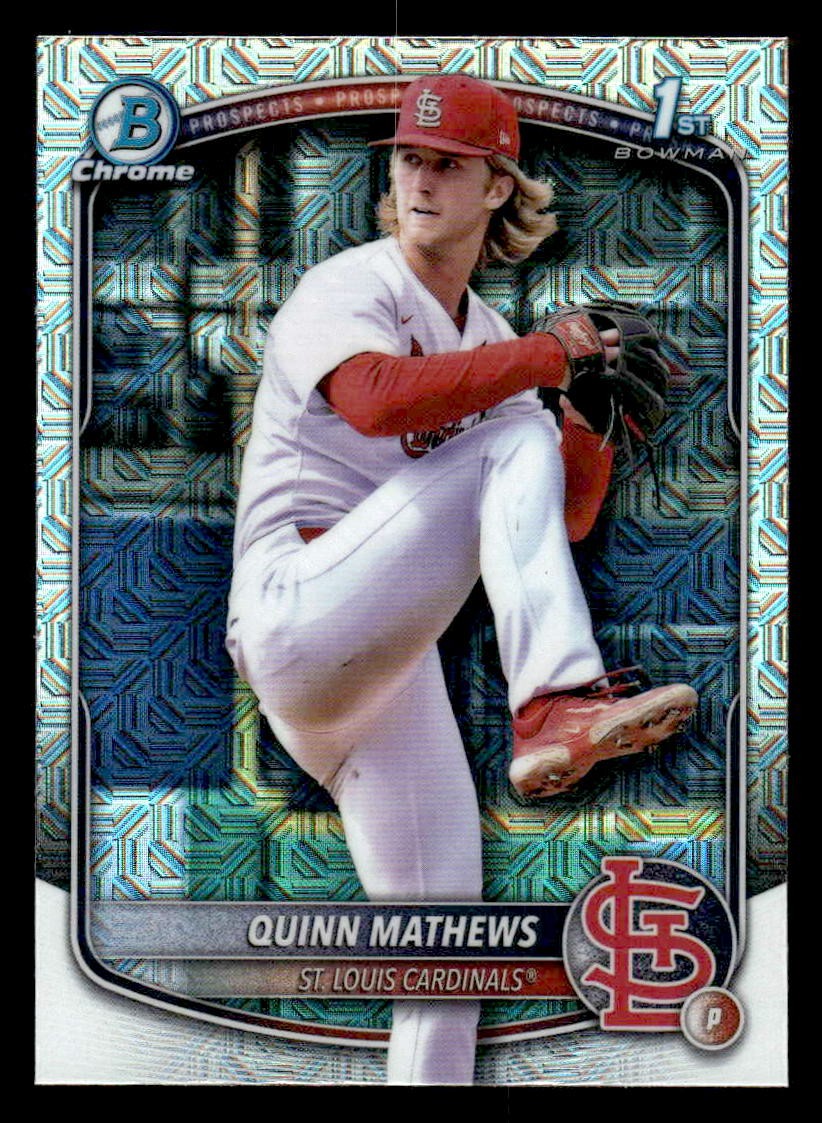 2025 Bowman #BCP-25 Quinn Mathews Chrome Prospects Mega Refractor