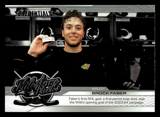 2024-25 Upper Deck Credentials #MP-BF Bock Faber Milestone Pucks - First Goal