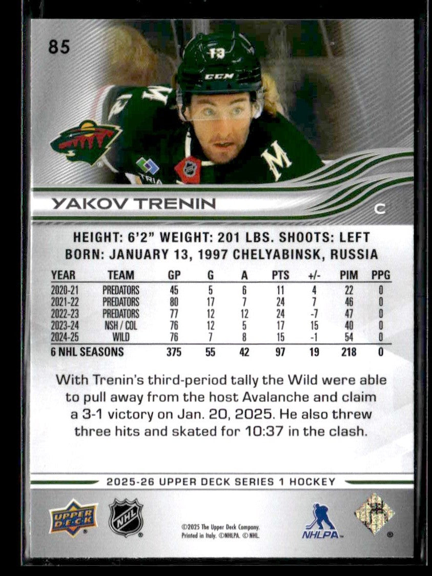 2025-26 Upper Deck #85 Yakov Trenin