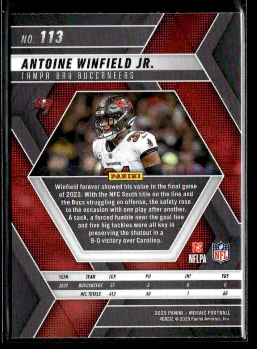 2025 Panini Mosaic #113 Antoine Winfield Jr.