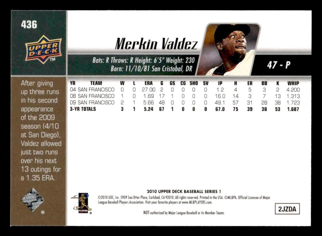 2010 Upper Deck #436 Merkin Valdez