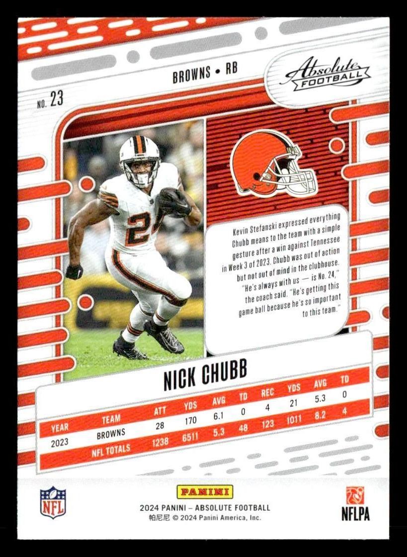 2024 Panini Absolute #23 Nick Chubb Retail
