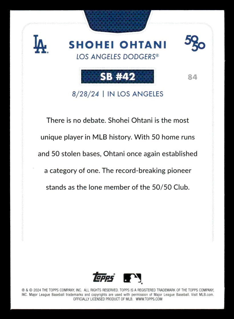 2024 Topps 50/50: Shohei Ohtani #84 Shohei Ohtani
