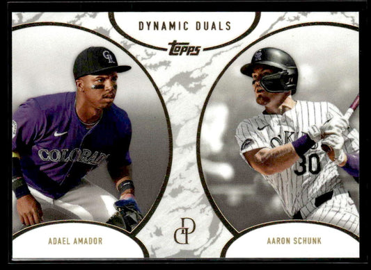 2025 Topps Dynamic Duals #26 Adael Amador / Aaron Schunk